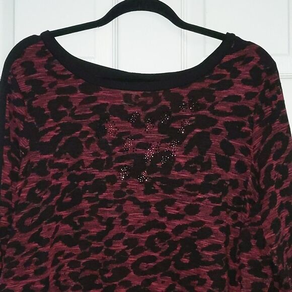 CJ Banks animal printed top Sz X (14W) - Picture 3 of 7
